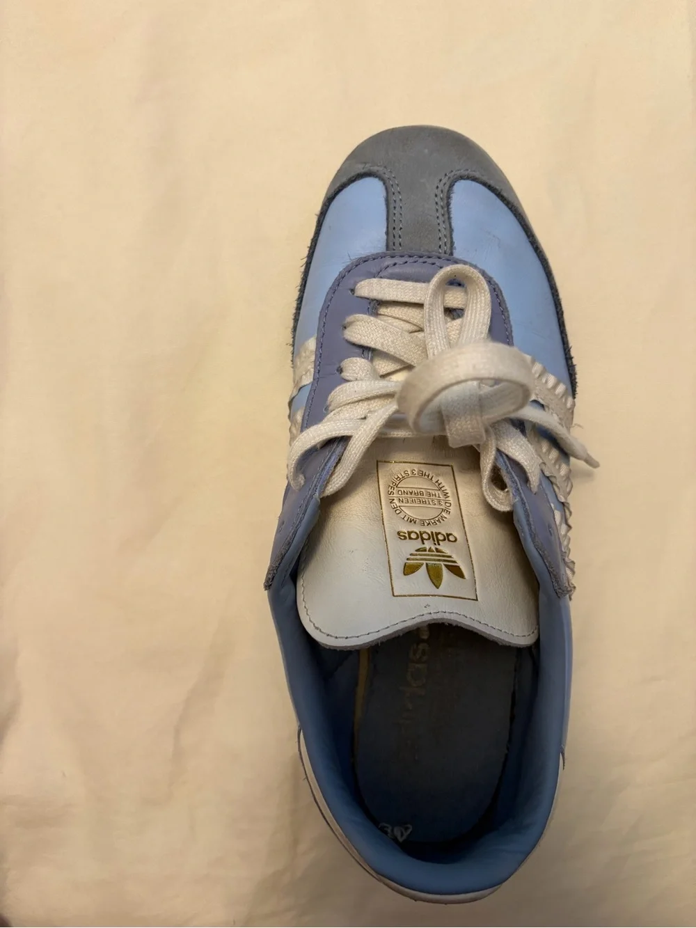 adidas Light Blue and White Low-Top Sneaker